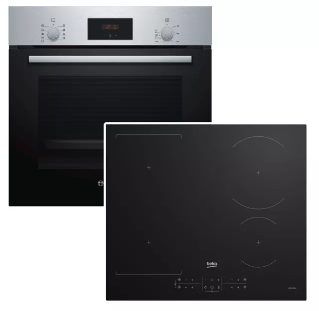 HERDSET Bosch Backofen mit Beko Induktions-Kochfeld autark 60 cm Teleskopauszug