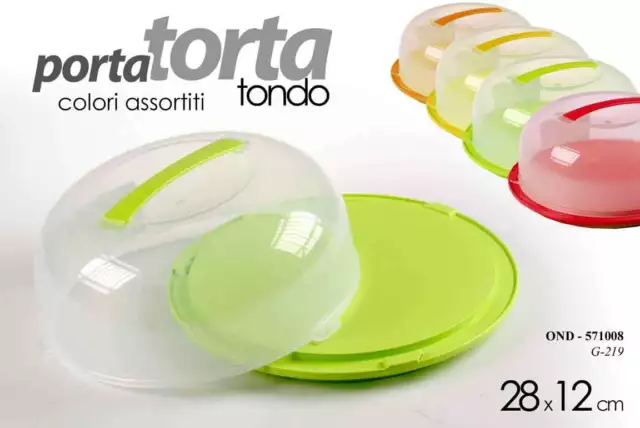 Contenitore Porta Torta Con Coperchio Portatile Piatto Dolci Vassoio Assor 28*12