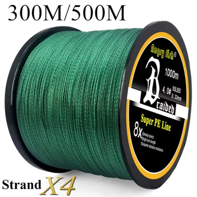 Super Strong PE Braided Fishing Line 4Strands 300/500M 12-100LB  Fishing Wire