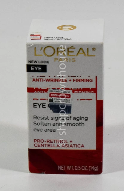 Loreal RevitaLift EYE CREAM .5oz Anti-Wrinkle + Firming Moisturizer ~ READ