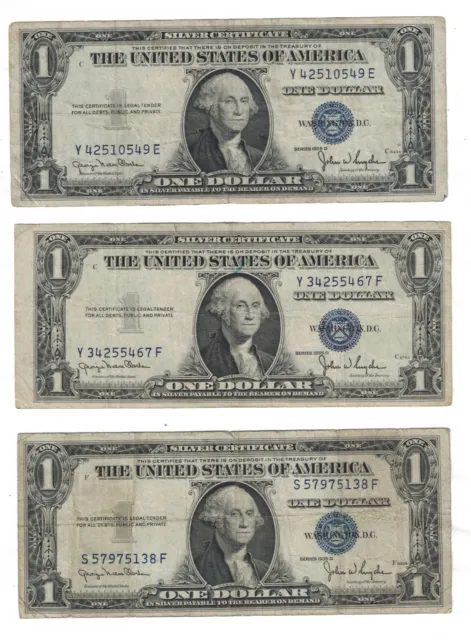 1935 D $1 One Dollar Silver Certificate Narrow Date Fr-1613 N