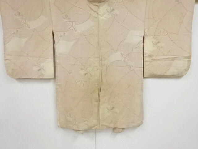 47624# Japanese Kimono / Antique Haori / Woven Abstract Pattern