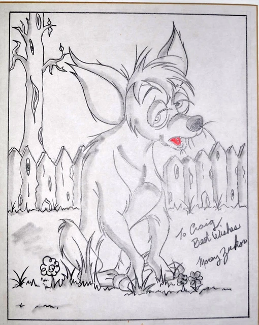 Morey Zukor *Famous Disney Animator* Original Drawing *Signed*