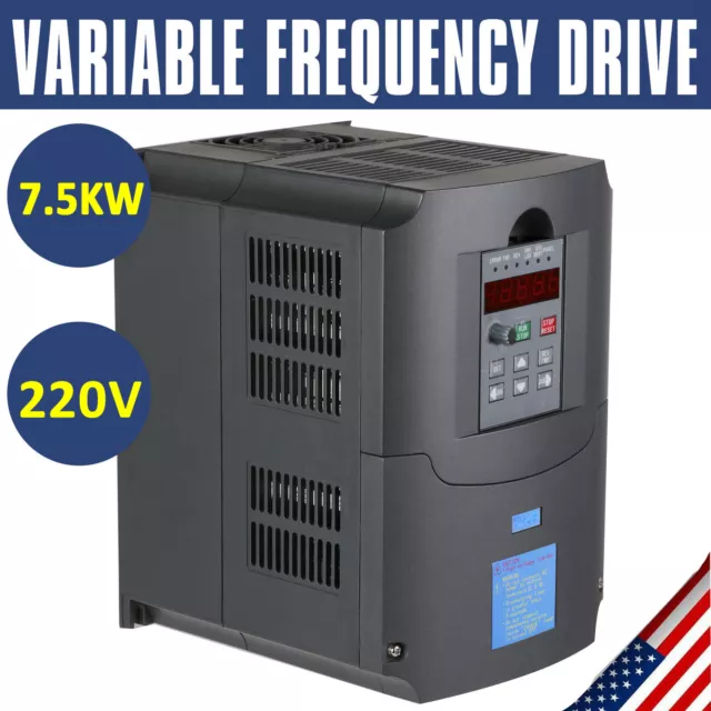 Single To 3 Phase 7.5KW 10HP 220V Variable Frequency Drive Inverter CNC VFD VSD