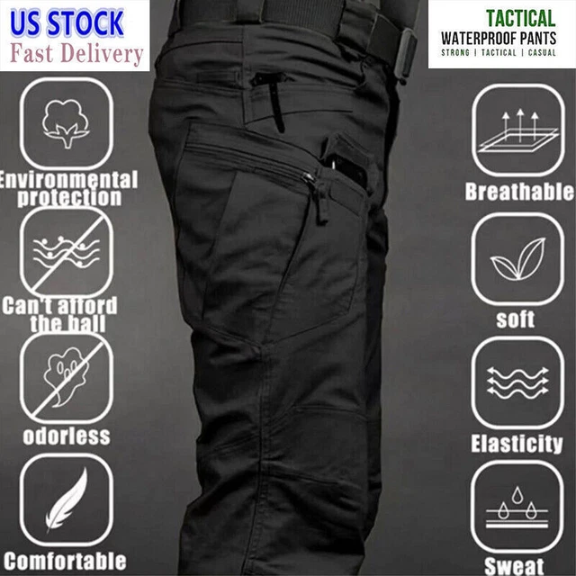 Tactical Mens Cargo Pants  Military Workwear Outdoor Hiking Combat Trousers US