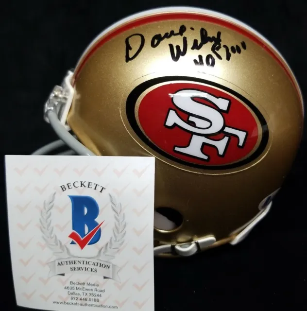 DAVE WILCOX Signed Autographed SAN FRANCISCO 49ERS, HOF mini helmet. BECKETT