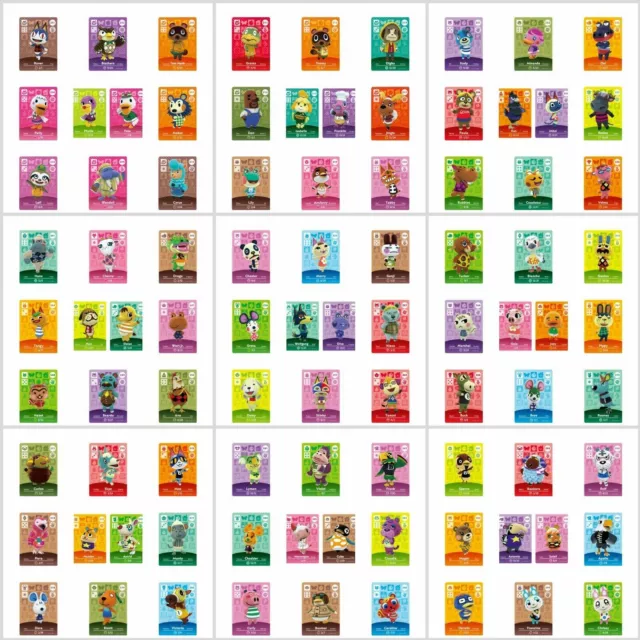 ANIMAL CROSSING AMIIBO SERIES 3 CARDS ALL CARDS 201 > 300 Nintendo Wii U Switch