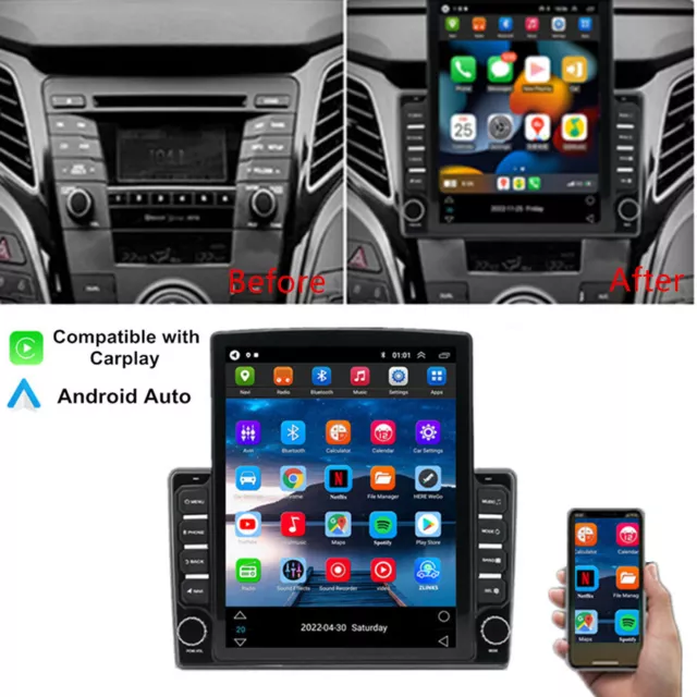 9.7" Android 13.0 Autoradio GPS Wifi Player FM für Hyundai i40 2010-2021 Carplay