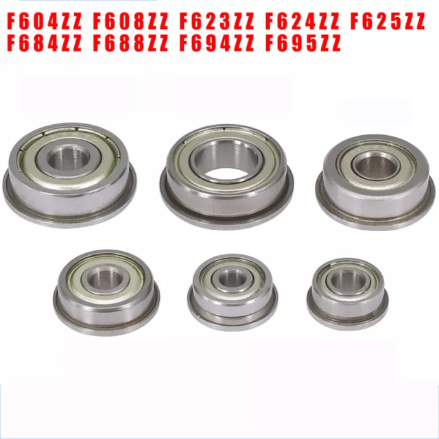 Flanged Miniature Bearings F604 - F695 ZZ Flange Deep Groove Ball Bearing