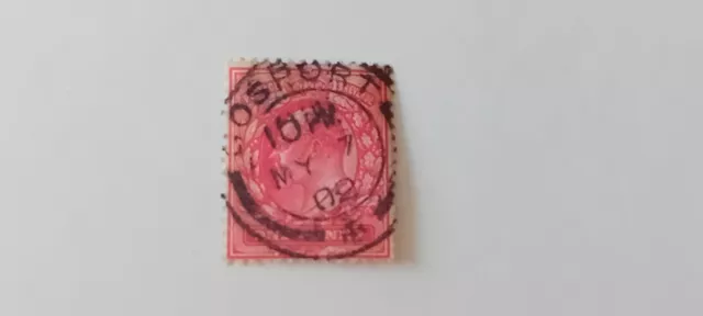 GB KEV11 1d Red - Gosport Hampshire Postmark