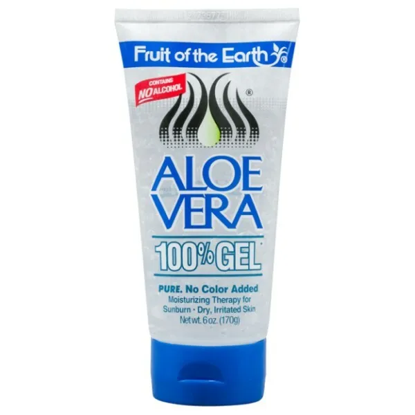 Fruit of the Earth 100% Aloe Vera Gel 170g Tube Sunburn Dry Irritated Skin