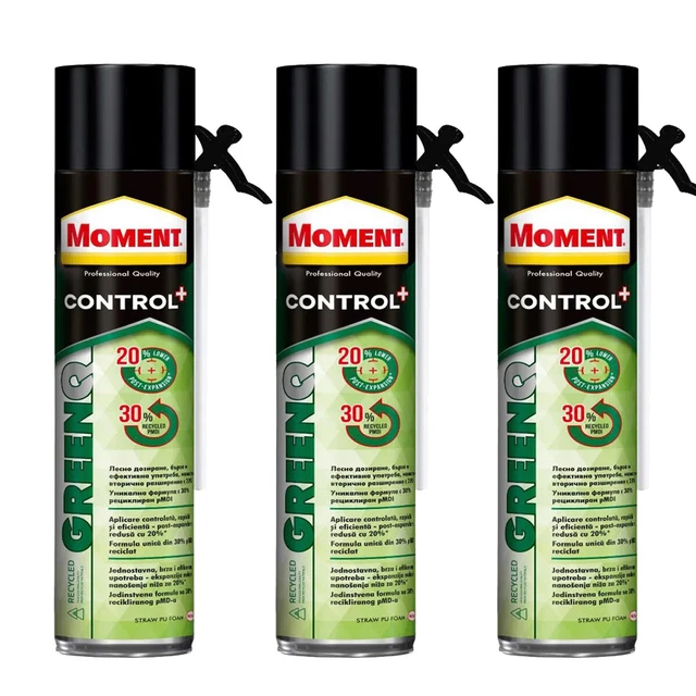 Schiuma di montaggio schiuma da costruzione schiuma PU MOMENT Green Q - 3 x 650 ml qualità di Henkel