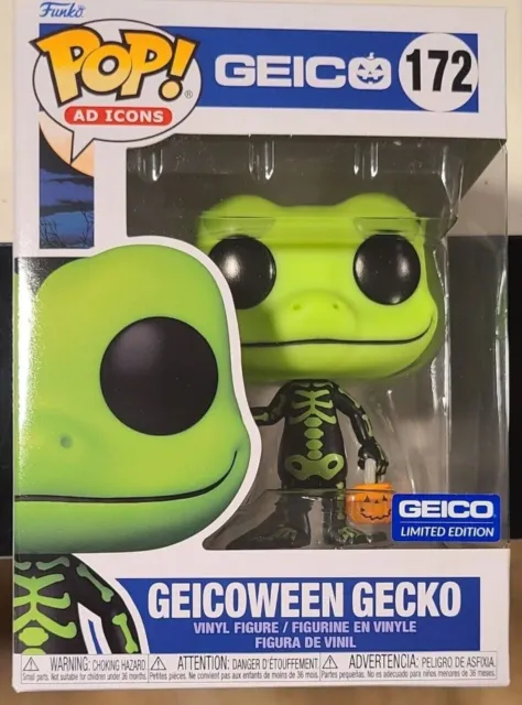 Funko Pop Geicoween Gecko #172 (Green and Black) Ad Icons GEICO Limited Edition