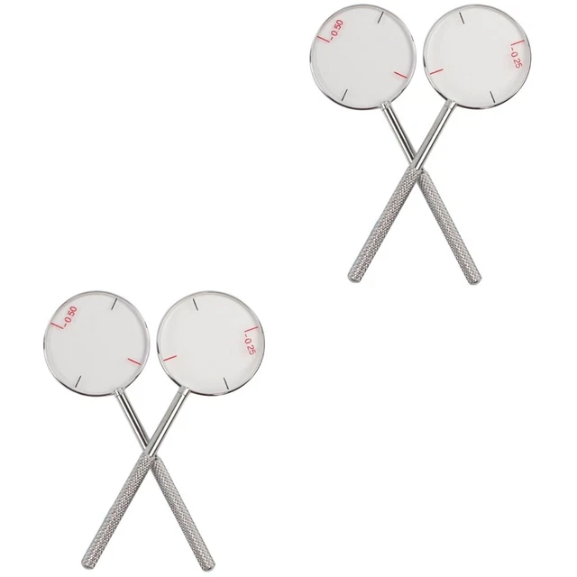 Juego de 4 herramientas de lentes de cilindro óptico redondo de dioptrías instrumentos ópticos