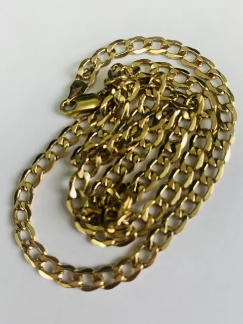 9Ct Yellow Gold  Curb Link Chain Necklet   - 20 Inches