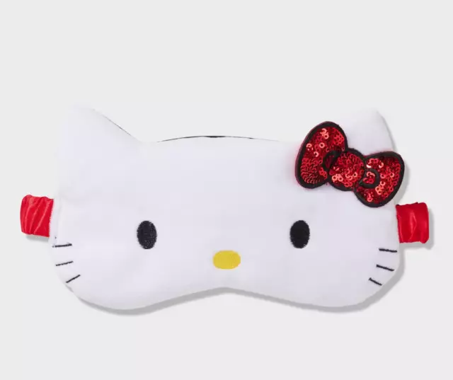 New Peter Alexander Sanrio Hello Kitty Sequin Bow Eye Mask Rrp$35.95