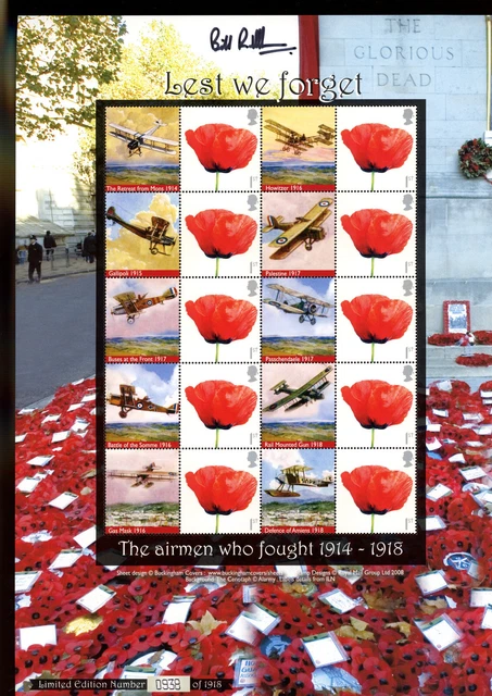 Lest we Forget Smilers sheet signed Group Captain W S O Randle CBE AFC DFM