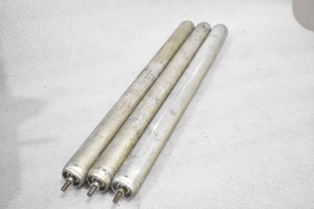 Aluminum Converyor Roller 1-3/8" Dia, 18" Between Frame, 19" Oal W (Lot Of 3)
