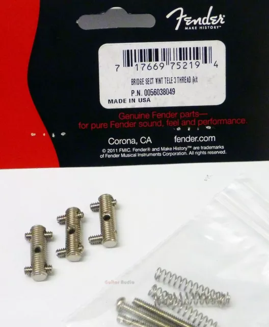 NEW 3 SADDLES FENDER THREADED TELECASTER - nickel 0056038049 pour guitare TELE