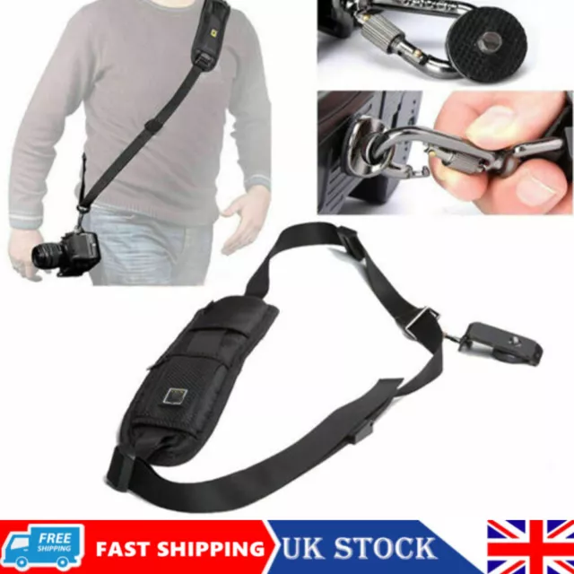 UK Quick Sling Camera FOR Sony Nikon Single Shoulder Belt Strap SLR DSLR Camera