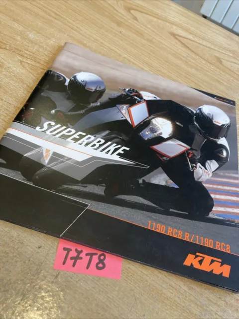 Motorcycle KTM 1190 RC8R RC8 2009 Leaflet Catalogue Advertising Booklet