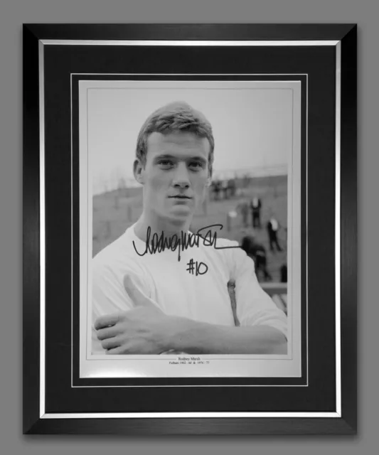 Rodney Marsh Fulham Fc Signed And Framed Football 12x16 Photograph