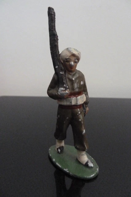 Figurine Quiralu Armée Coloniale Française - Cavalier Au Désert En Aluminium 1:32 - Très Bel état Occasion