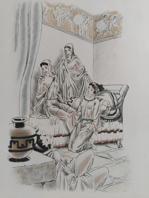 Lysistrata D'Aristophane - Édition 1926 Illustrée Par Deslignères - Numérotée, Reliée Cuir