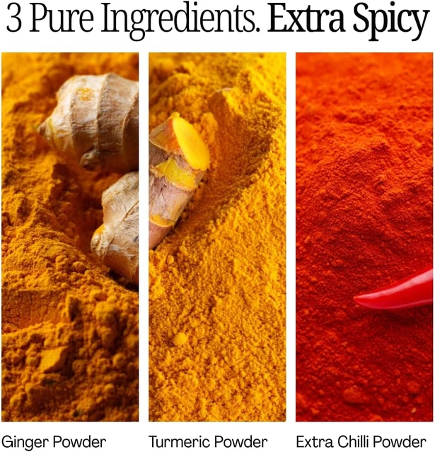 Ex Sip GINGER AND TURMERIC Extra Hot Shot Powder 100 Servings | Drink Powder ...
