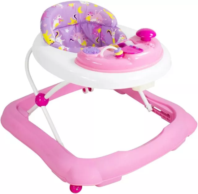 Baby Walker Go Round Jive First Steps Push AlongUnicorn Pink BGRJIVEUNI