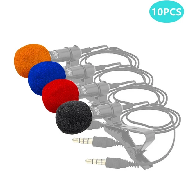 10pcs Headset Microphone Sponge Foam Wind-screen Replacement Mic Cover NEW