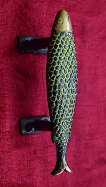 Handmade Door Handle Fish Shape Drawer Pull Gate Pull Cabinet Decor Gift VR542