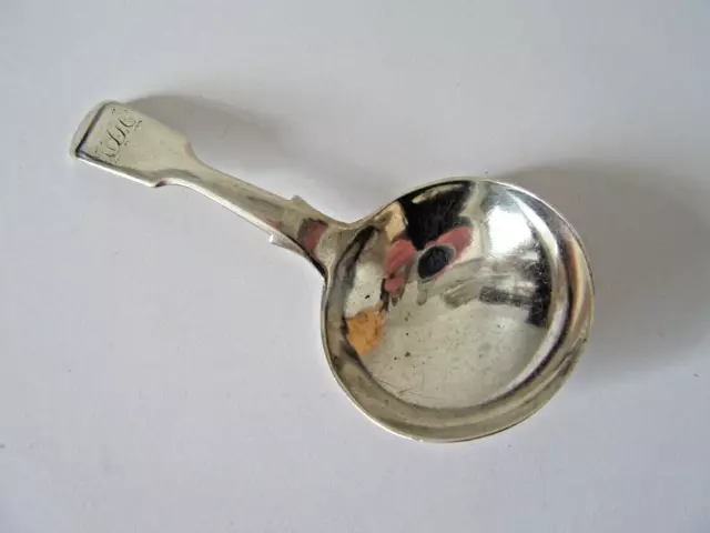 ANTIQUE WILLIAM IV  SOLID STERLING SILVER TEA CADDY SPOON Charles Boyton I 1836