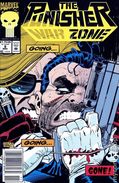 Punisher War Zone #9 FN 1992 Stock Image
