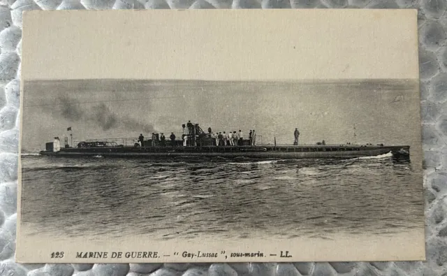 CPA MARINE DE GUERRE - GAY LUSSAC SOUS MARIN (n°123)