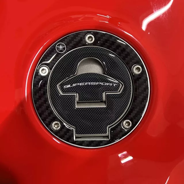Adhésif 3D Protection Bouchon Réservoir Compatible Avec Moto Ducati Supersport