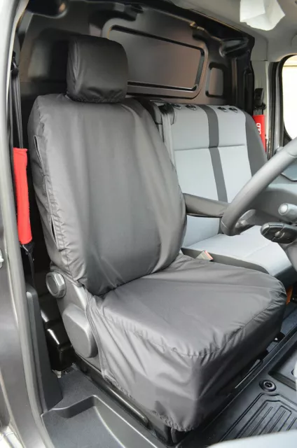 Fiat Scudo 2022+ Fahrersitzbezug wasserdicht maßgeschneidert schwarz HERGESTELLT IN UK 2
