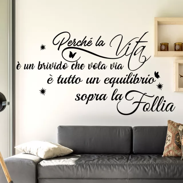 Adesivi murali frasi Vasco Rossi adesivo da parete per muro wall stickers casa