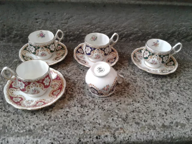 5 tazzine caffè Rosina fine BONE CHINA, made in England