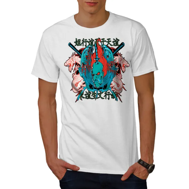 T-shirt Wellcoda Japan Dragon Cool da uomo, Dragon Graphic Design stampata