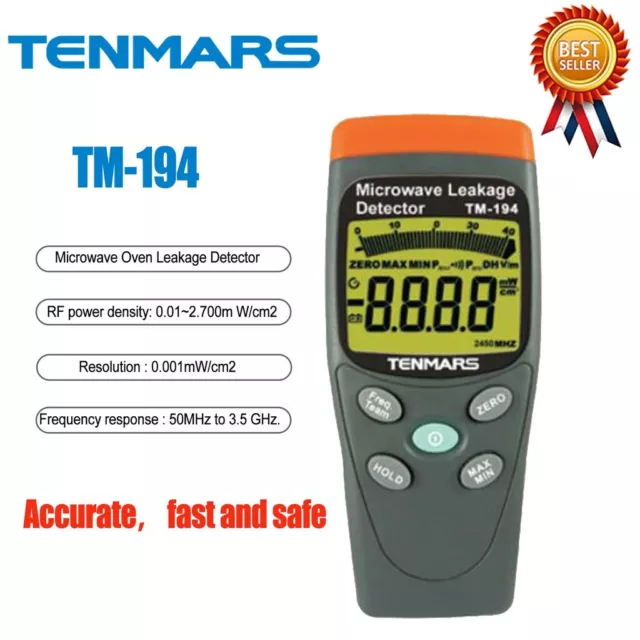 TENMARS TM-194 Oven Microwave Leakage Detecter Meter Tester 50MHz~3.5GHz #