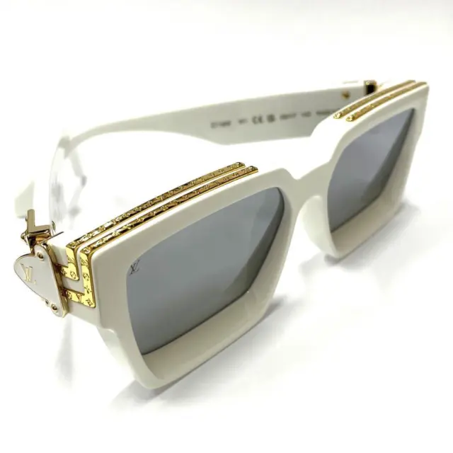 Louis Vuitton Millionaire Sunglasses White/Gold Z1166E 9F1 58 17 145 with  Box