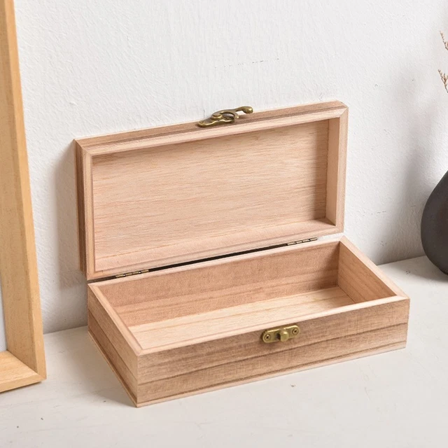 Squisita scatola di gioielli retrò, design a conchiglia in legno fatta a mano i