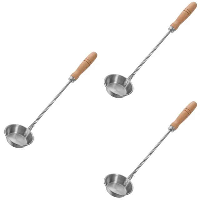3x Braten Kuchen Küchenlöffel mit Metallgriff löffel Bratlöffel Pro Snack Kuchen