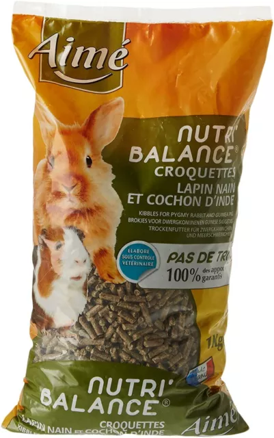 Croquettes Pour Lapin Nain et Cochon d'Inde Repas complet Lot de 3 Sacs de 1kg. 3