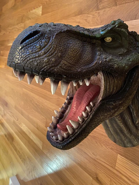 T-Rex Tyrannosaurus Rex Dinosaur Head Statue Bust Jurassic Park World Wall Decor