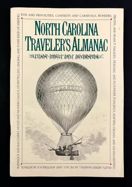 1991 North Carolina Traveler's Almanac Events Guide Vintage Book Sports Music NC