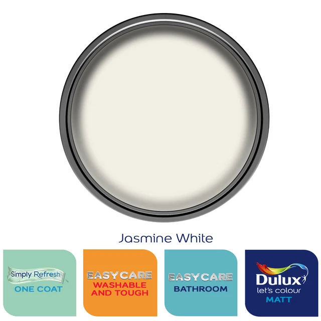 DULUX PAINT JASMINE White Matt Emulsion Various Finishes 2.5 Litres £27