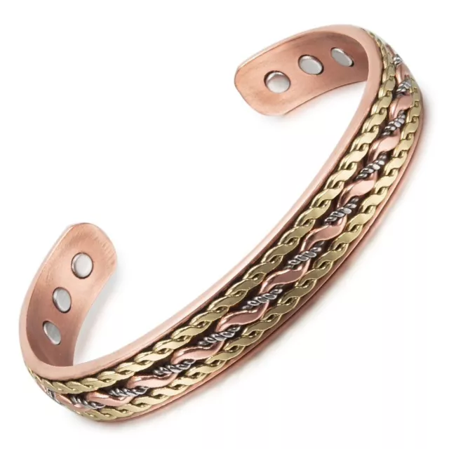 Bracelet magnétique cuivre avec 6 aimants  Anti-Douleurs Rhumatisme Arthrose