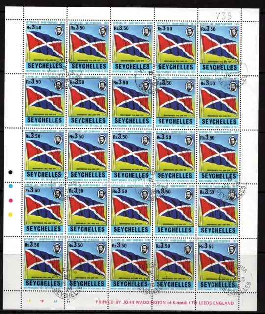 Seychelles Independance Unabhängigkeit 1976 Komplette Bögen complete sheets